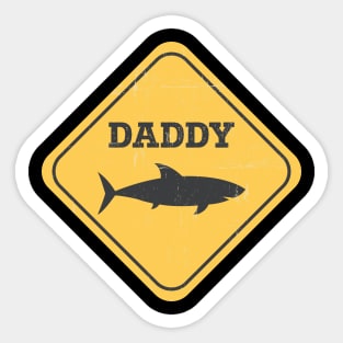 Daddy Shark Fathers Day Men's T-Shirt Sticker